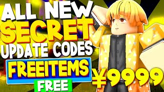 ALL NEW SECRET UPDATE CODES in DEMON SLAYER RPG 2 CODES Roblox Demon Slayer RPG 2 Codes [upl. by Buttaro]