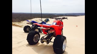 1985 Honda 250R ATC Three Wheeler ESR 310 Kit Vs 2006 Yamaha Banshee [upl. by Nediarb]