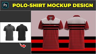 How to Create Full Sublimation PoloShirt Mockup Design  Photoshop Tutorial [upl. by Eirual]