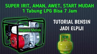 TANPA RIBET Rubah Bensin Jadi LPG Alkon Mesin Bensin Gx 160 gx 200 [upl. by Rosenfeld]