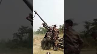 32 सेकंड में 2 तोप का गोला मारने कारिकॉर्ड🔥army indiarmy indianairforce armyexercise military [upl. by Thalia]