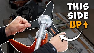 Easiest way to Install Brush BLADE on String Trimmer [upl. by Pelaga]