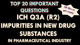 ICH Q3A l Impurities in New Drug substance l impurities in pharma industry l Question and answers [upl. by Bittner]