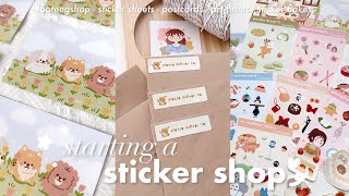 🌱 starting a sticker shop  how i started my small business GIVEAWAY [upl. by Nesnej]