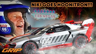 Spektakuläre Stunts Niki bringt den legendären Audi S1 Hoonitron ans Limit 😎🔥  GRIP [upl. by Pacien969]