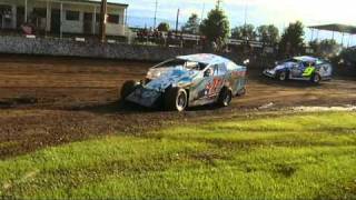 V8 Dirt Modified Lord Mayors Cup Highlights 2010 from Lismore Speedway [upl. by Attehcnoc789]