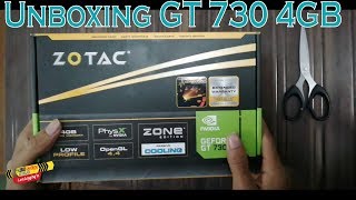 Unboxing Nvidia GT 730 DDR3 4GB Graphics Card [upl. by Yentterb]