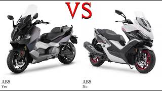 Sym Maxsym TL 508 vs Kymco Xciting 400i Test specification comparison [upl. by Cammi]