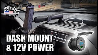 Install A BuiltRight Dash Mount W 12V Power Outlet amp Wireless Charger  Ford F250 [upl. by Uhej47]