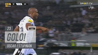 Goal  Golo Oscar Estupiñán Vitória SC 10 Sporting Liga 2122 27 [upl. by Marlin]