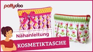 Anleitung Kosmetiktasche mit Reißverschluß nähen  auch für Anfänger [upl. by Jewel940]