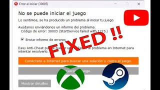 SOLUCIÓN ERROR DEFINITIVO FIX EASY ANTI CHEAT ERROR CODE 30005  2024 [upl. by Wemolohtrab]