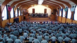 Senior Kapa haka perform the school haka to the year 9s at the end of their challenge [upl. by Notsuj]