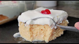 Easy Tres Leches Cake Recipe  Three Milk Cake [upl. by Grizel]