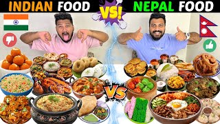 INDIAN STREET FOOD Vs NEPAL STREET FOOD😱INDIA Vs NEPAL FOOD WAR😍🔥 [upl. by Virgil]