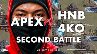 TheTermsGaming  APEX Versus HNB amp 4KO Second Battle  G6 Genesis War  Doomsday Last Survivors [upl. by Rabiah]