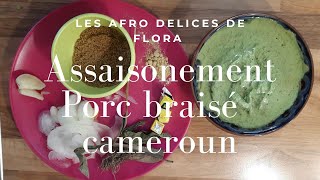 Porc braiséAssaisonnement porc braisé a la camerounaise Assaisonement viande Braised pork [upl. by Netsryk]