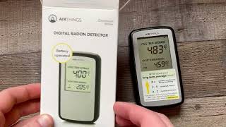 Airthings Corentium Home Radon Detector 223 Portable Lightweight Review [upl. by Lacram327]