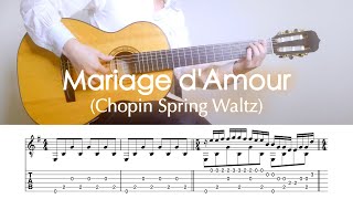 Mariage dAmour  wrongly known as Chopin  Spring Waltz  TAB [upl. by Lippold112]