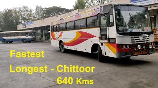 Fastest  Longest Route of Chittoor APSRTC Depot [upl. by Naliorf]