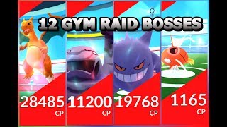 Pokémon GO 12 RAID BOSSES Charizard Muk Gengar Arcanine Magikarp Rhydon amp more [upl. by Sirtaeb]