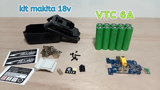 MERAKIT BATERAI CORDLESS MAKITA 18V 6Ah pakai VTC 6A [upl. by Tager]