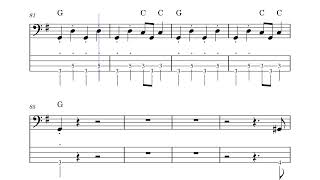 Rank and File  The Conductor Wore Black  Bass Tabs with Bass Transcription [upl. by Mclyman]