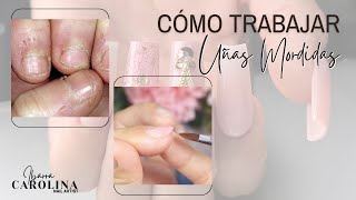 Cómo poner uñas en UÑAS MORDIDAS Uñas con Onicofágia [upl. by Niatsirt]