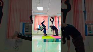 keep trying 🧘 Beginner Yoga Poses for Two People youtube yoga motivation shorts [upl. by Filahk]