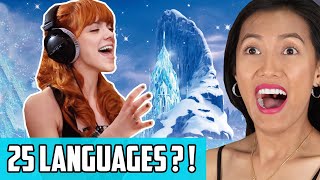 Frozen Hit Song Let It Go In MultiLanguage Reaction  Sung In 25 Languages [upl. by Netneuq]