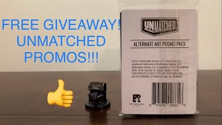 FREE GIVEAWAY Unmatched Board Game Alternate Art Promo Pack [upl. by Ahsaelat437]