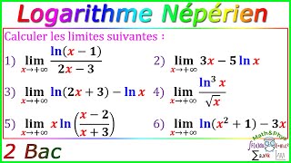 Fonction Logarithme Népérien  Limite Logarithme Népérien  2 Bac  Exercice 18 [upl. by Bully673]