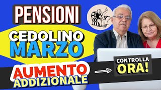 PENSIONI 👉 CEDOLINO MARZO IN ARRIVO❗️ VERIFICA AUMENTO ADDIZIONALI COMUNALI ✅ [upl. by Lidaa]