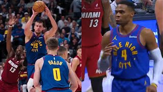 Nikola Jokic  Westbrook and Murray HEATED MOMMENTS and BEST PLAYS from Miami Heat vs Denver Nuggets [upl. by Eustis]