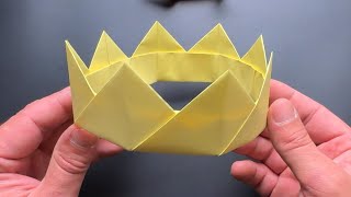 Kağıttan taç nasıl yapılır Çok kolay origami talimatları [upl. by Filide]