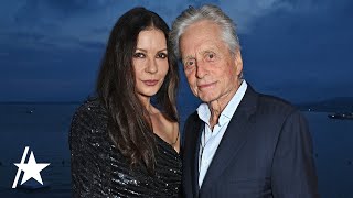 Catherine Zetajones amp Michael Douglas Kiss amp Get Serenaded By Bono In Joint Birthday Video [upl. by Naujyt]