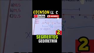 SEGMENTOS 3  EJERCICIOS RESUELTOS  GEOMETRÍA matematicas facil divertido [upl. by Rahman]