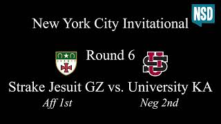 New York Invitational 2023 Round 6  Strake Jesuit GZ Aff vs University AK  Public Forum Debate [upl. by Vandyke]