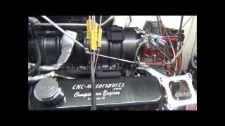 BB Chevy 555 with 1071 Blower 1300 Horsepower Built By CNCMotorsports [upl. by Alaekim480]