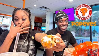 POPEYES MUKBANG w JUSTINTV … HE GETS ARRESTED 🤦🏽‍♀️🚔 [upl. by Sitoel]