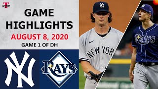 New York Yankees vs Tampa Bay Rays Highlights  August 8 2020 Game 1 of Doubleheader [upl. by Riada172]