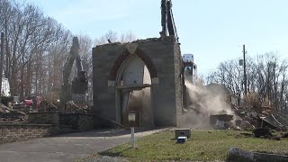 Church in Eynon demolished [upl. by Anaiq429]