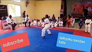 kata taikyoku sandan at state karate championship  gold medal [upl. by Duthie165]