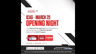 Aspire ICAG OPENING NIGHT March 2025 [upl. by Anytsirk]