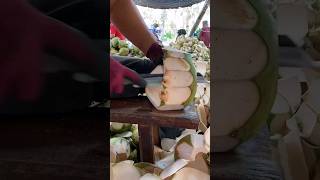 Amazing ripe coconut peeling skills fruit food shorts [upl. by Cerelia]