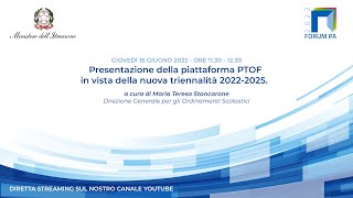 Presentazione della piattaforma PTOF in vista della nuova triennalità 20222025 [upl. by Barny]