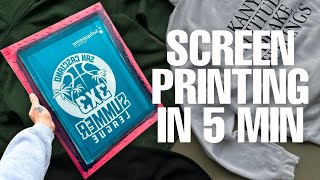 COME stampare una TSHIRT in 10 MINUTI con la SERIGRAFIA [upl. by Manon976]