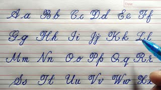 Cursive Writing for Beginners  A to Z Alphabets  Capital and Small letters  Palash Calligraphy [upl. by Ruthy]