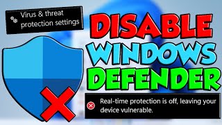 How To Turn Off Windows Defender Windows 10 11  Disable Windows Defender [upl. by Ayanej]