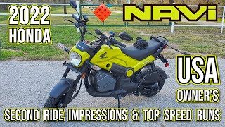 2022 Honda NAVI USA Owners F̶i̶r̶s̶t̶ Second Ride Impressions amp Top Speed Runs [upl. by Hanej]